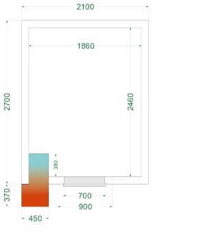 Picture of Tefcold CRNF2127 Freezer Room (Freezing) H2200 x W2100 x D2700