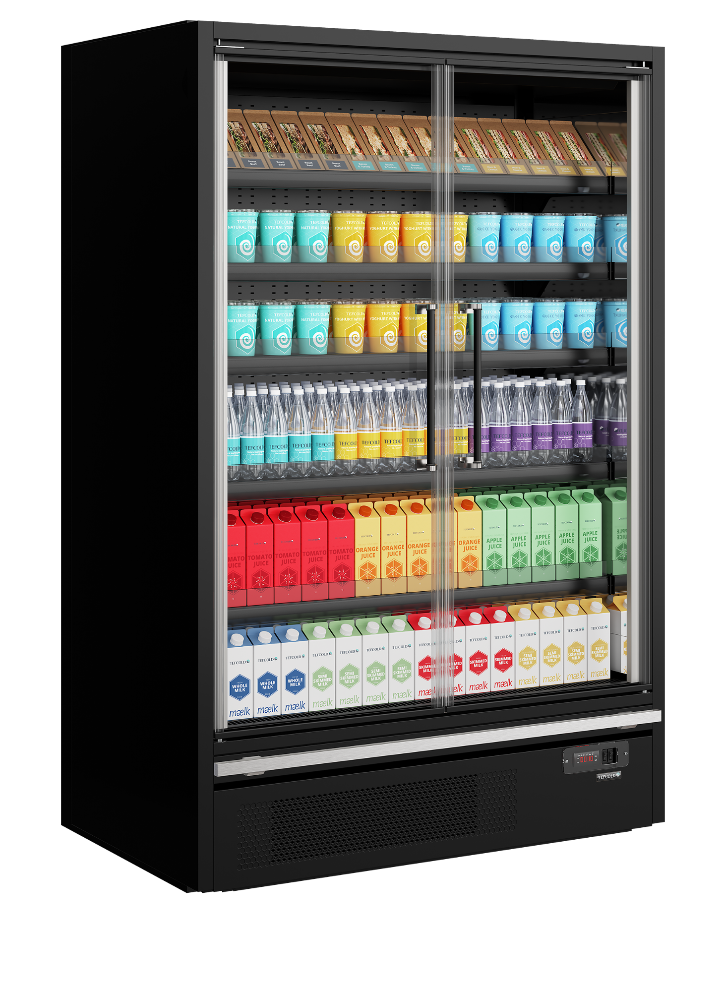 Picture of Tefcold Galaxy+ GP14FGD Black, Full Glass Door