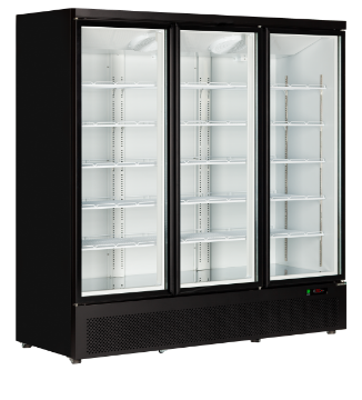 Picture of Atom Maxi F3DB BLACK Glass Door Freezer
