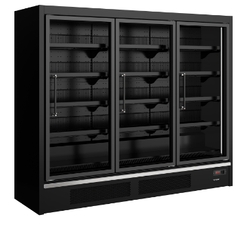 Picture of Tefcold Galaxy+ GPF3D Black Glass Door Freezer