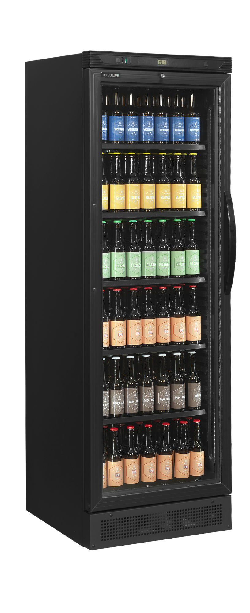 Picture of Tefcold CEV425 BLACK L/H Glass Door Merchandiser