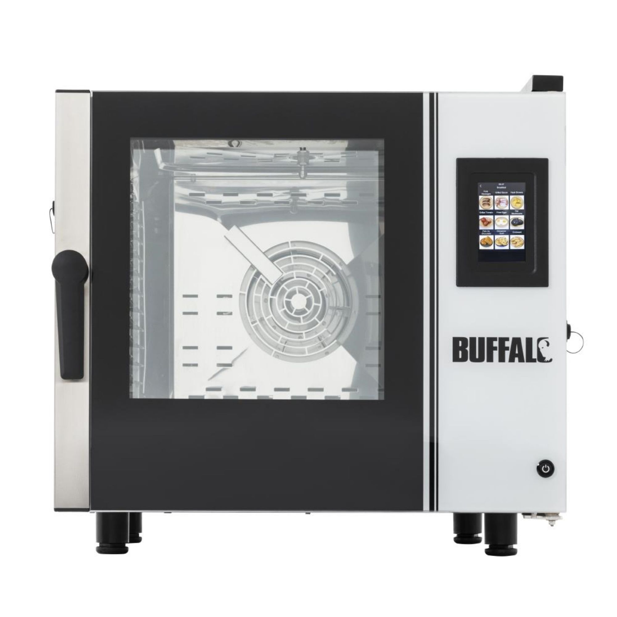 Picture of Buffalo Freestanding Smart Touchscreen Compact Combi Oven 6 x GN 1/1 with Installation Kit & Extraction Hood