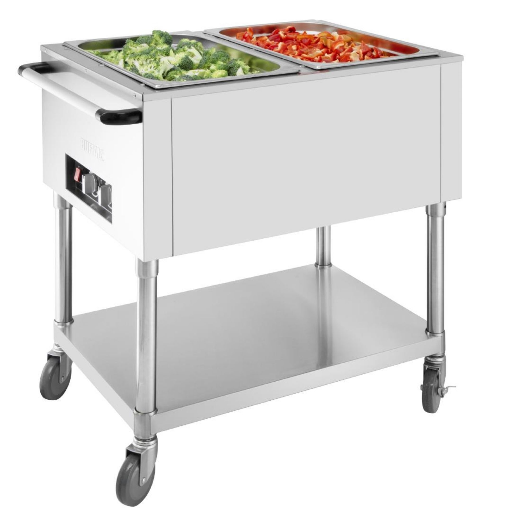 Picture of Buffalo Mobile Bain Marie Trolley 2x 1/1GN