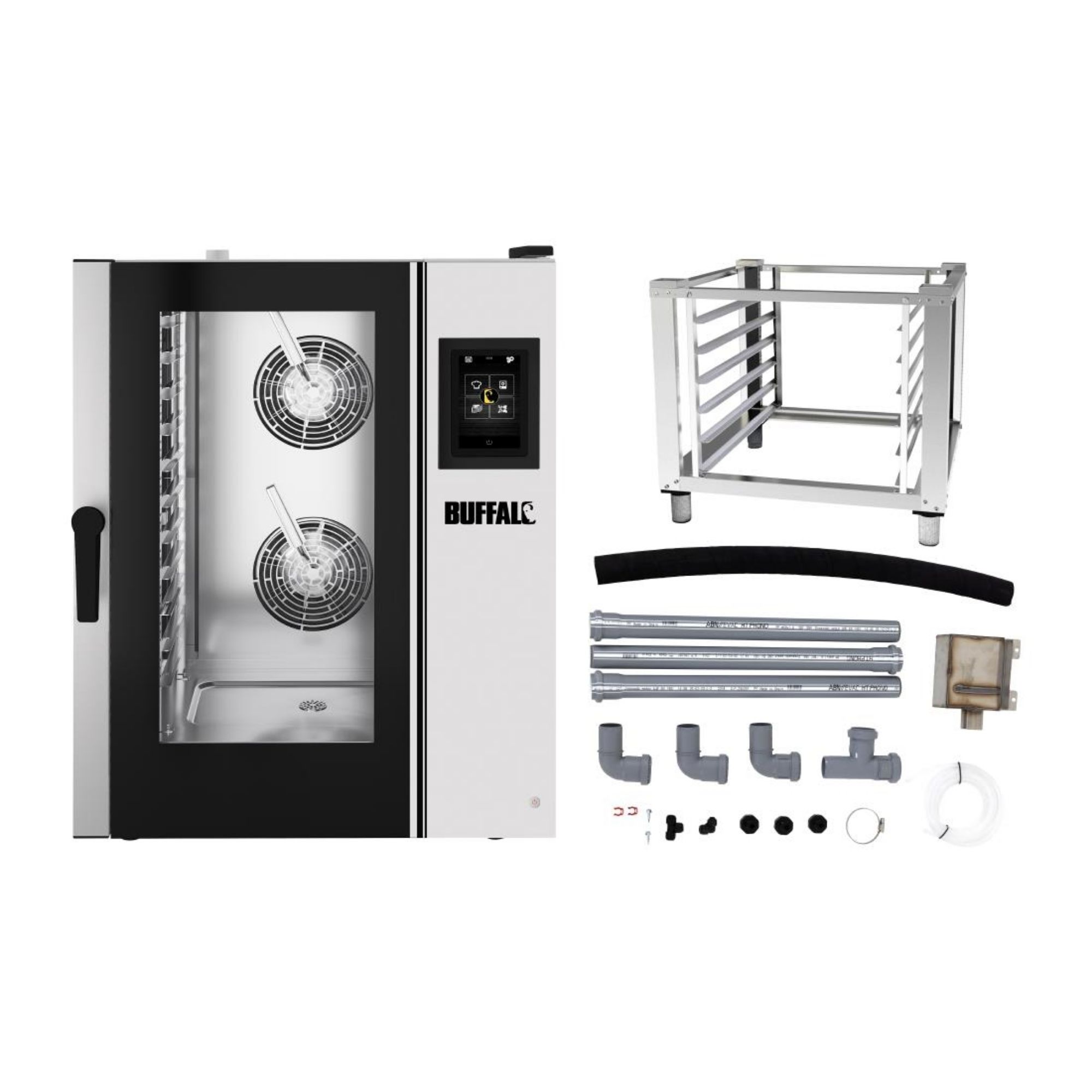 Picture of Buffalo Smart Touchscreen Combi Oven 11 x GN 1/1 with Stand & Installation Kit