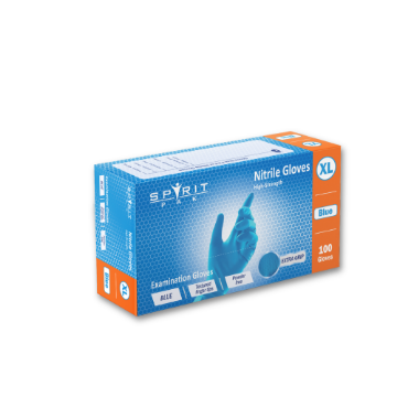 Picture of Spiritpak Examination Blue Nitrile PF Gloves XL (10x100)