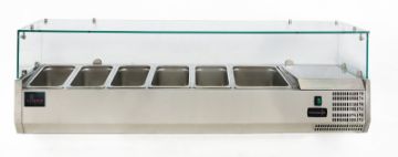 Picture of Chefs Range TU160013G 1600mm Glass Topping well 7 x 1/3gn