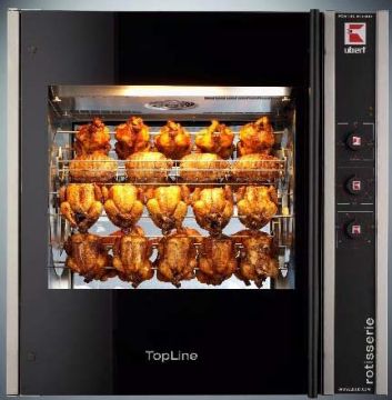 Picture of Ubert Topline RT404 Pass thru "Hot air" electric rotisserie - 4 spits