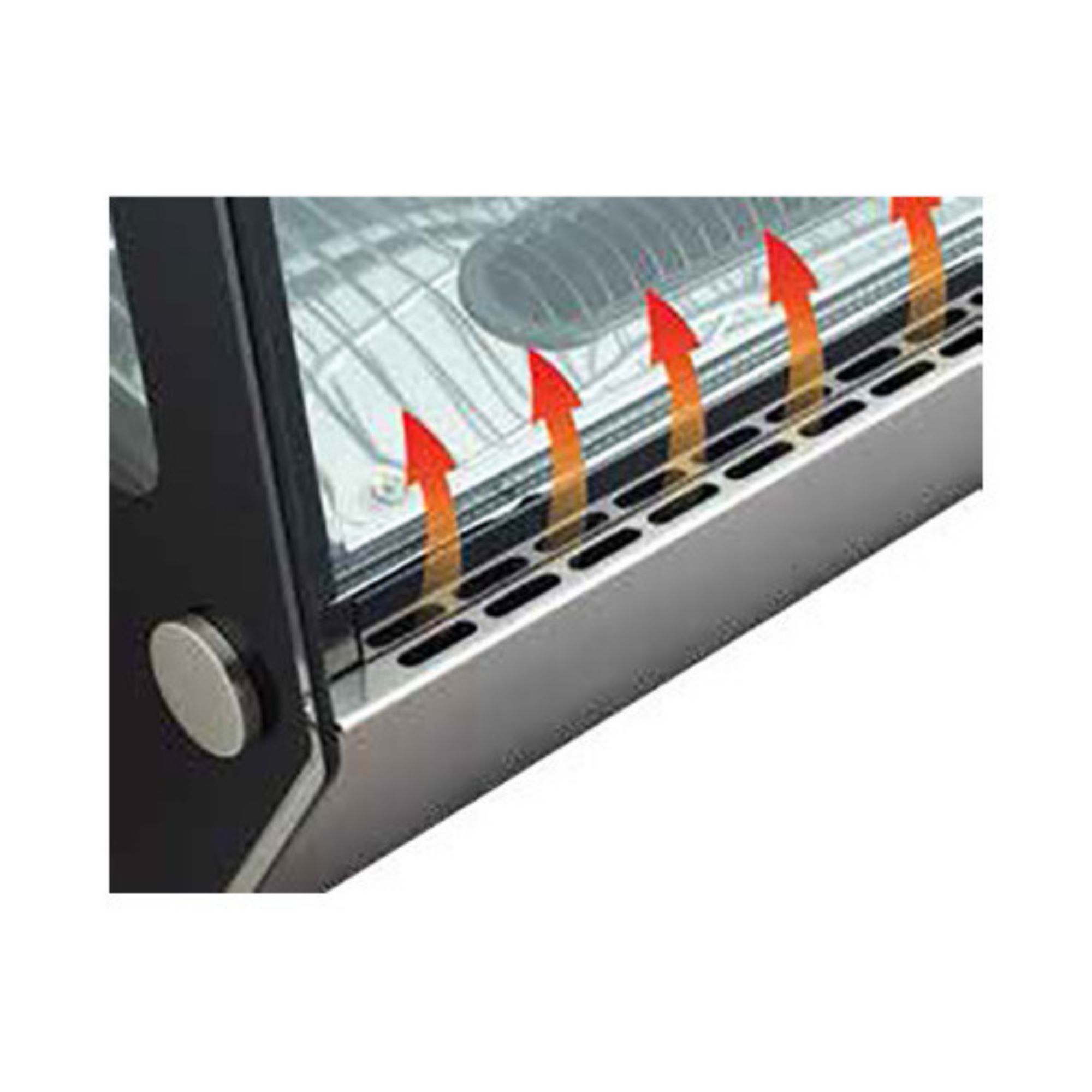Picture of Chefs Range RTW160L5 - Refrigerated 3 Tier Square Glass Counter top display