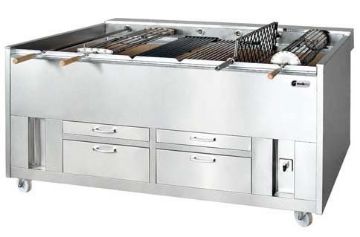 Picture of Grelhaco ROC1-042 Robata Charcoal chargrill with 4 rotating spits