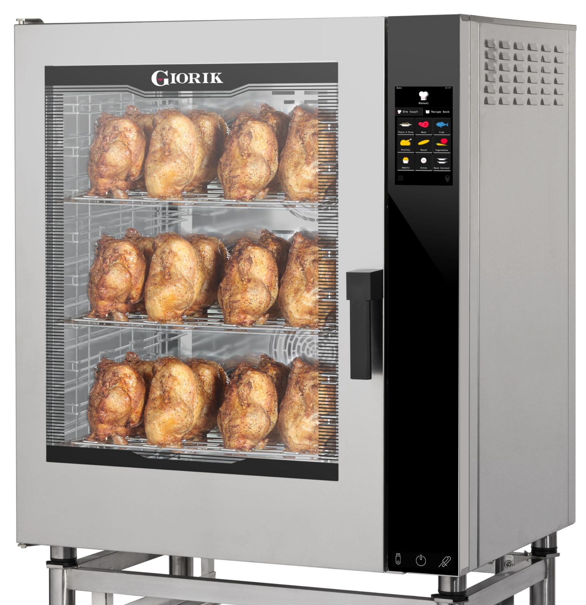 Picture of Giorik Movair NMTG10W-R 10 rack Gas Combi/Bake off oven with wash system