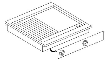 Picture of Giorik LGE6821DX "Drop In" electric griddle 1/2 ribbed 1/2 smooth