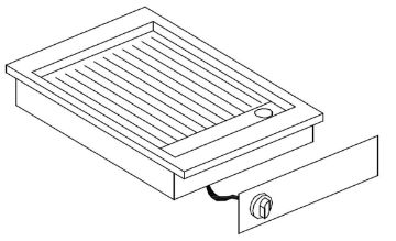 Picture of Giorik LGE4811DX "Drop In" Ribbed plate electric griddle