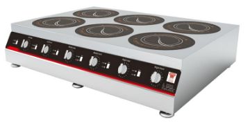 Picture of Chefs Range GXIH6-5 80 LINE Counter top 6 Ring Induction hob - 6 x 5kw power