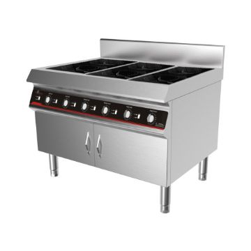 Picture of Chefs Range GXIH6-3.5B/RT 70 LINE Floorstanding 6 Ring Induction hob - 6 x 3.5kw power