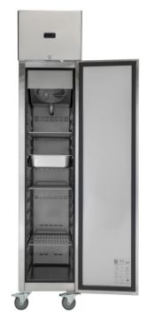 Picture of Chefs Range GN280BTVG - 280ltr 1/1gn Glass door Slimline Single Door upright Freezer