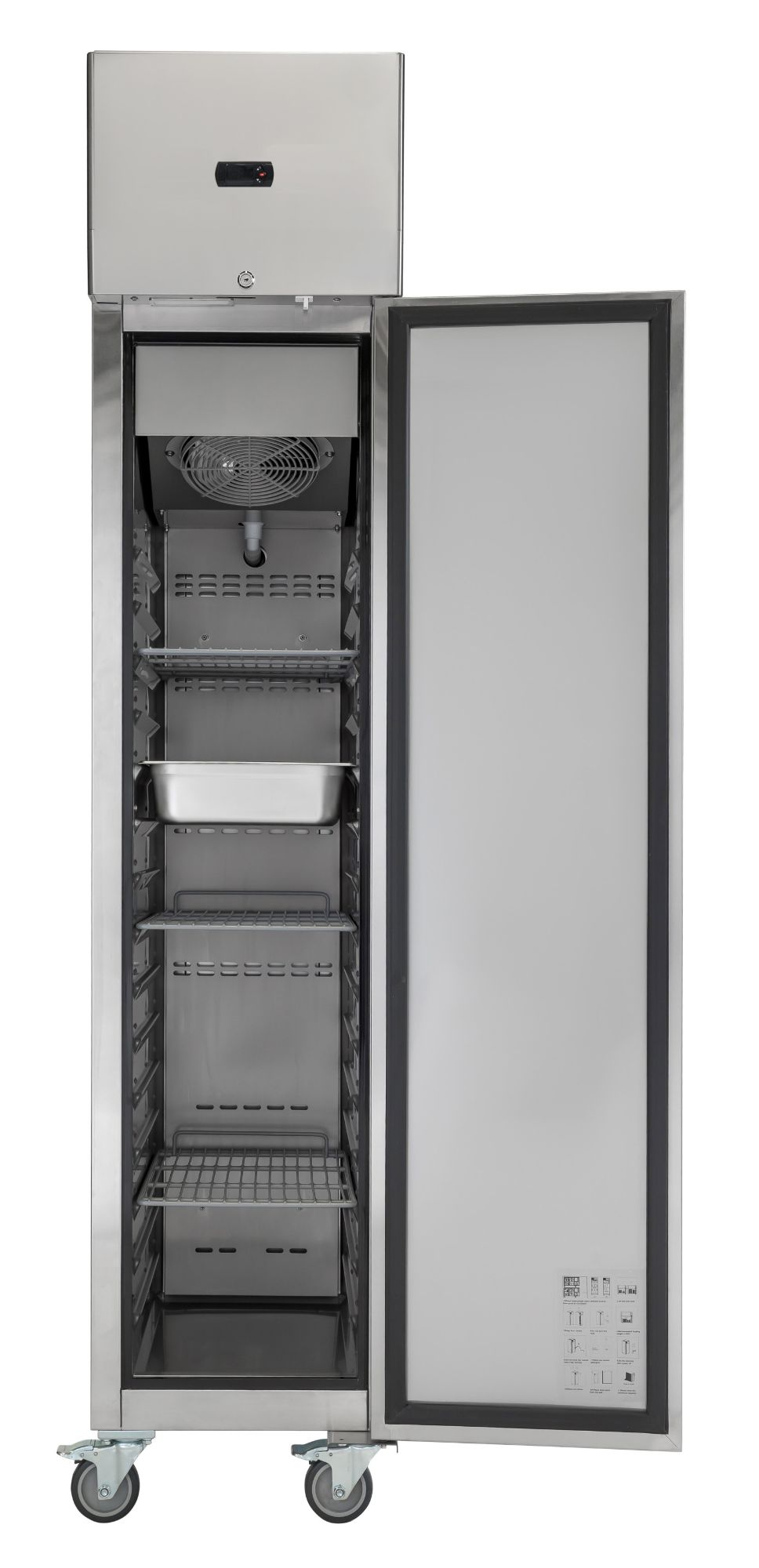 Picture of Chefs Range GN280BTV - 280ltr 1/1gn Slimline Single Door upright Freezer