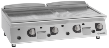 Picture of Giorik 70 Top FMG76TCRX - 4 Zone Gas griddle - 1/2 Smooth plate + 1/2 Ribbed plate chrome plated