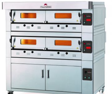 Picture of Italforni EGC-2 Heavy duty twin deck gas pizza oven - 24 x 12" Pizzas