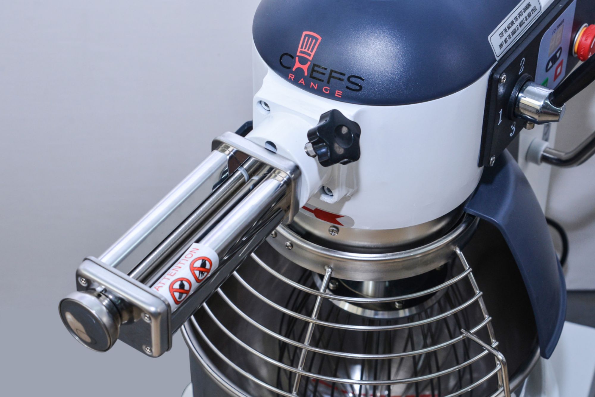 Picture of Chefs Range EC10 - 10 Ltr, 3 Speed Counter top Heavy duty planetary mixer with timer & attachment drive hub