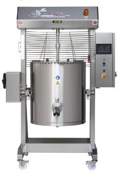 Picture of De Danieli C250CSEIA - 250 Ltr Electric High temperature Indirect heat tilting kettle with stirer for medium density products - Touchscreen controls