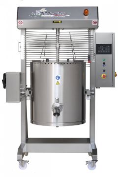 Picture of De Danieli C200CSEIA - 200 Ltr Electric High temperature Indirect heat tilting kettle with stirer for medium density products - Touchscreen controls