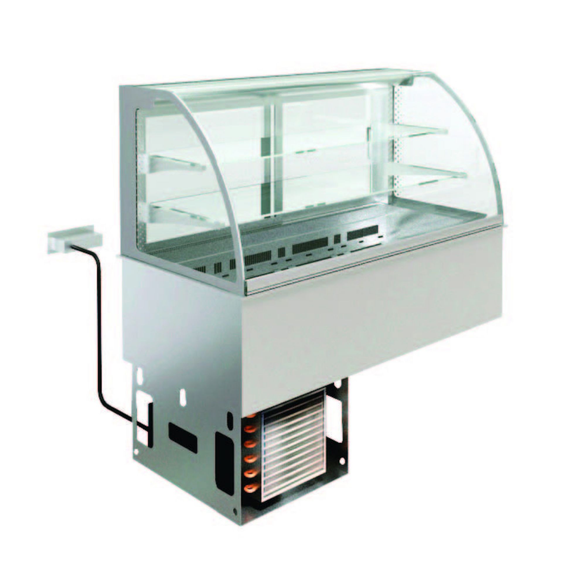 Picture of Emainox Elegance 8046902HC 4 x 1/1gn Grab & Go Drop In 2 Tier Refrigerated display + Dolewell base