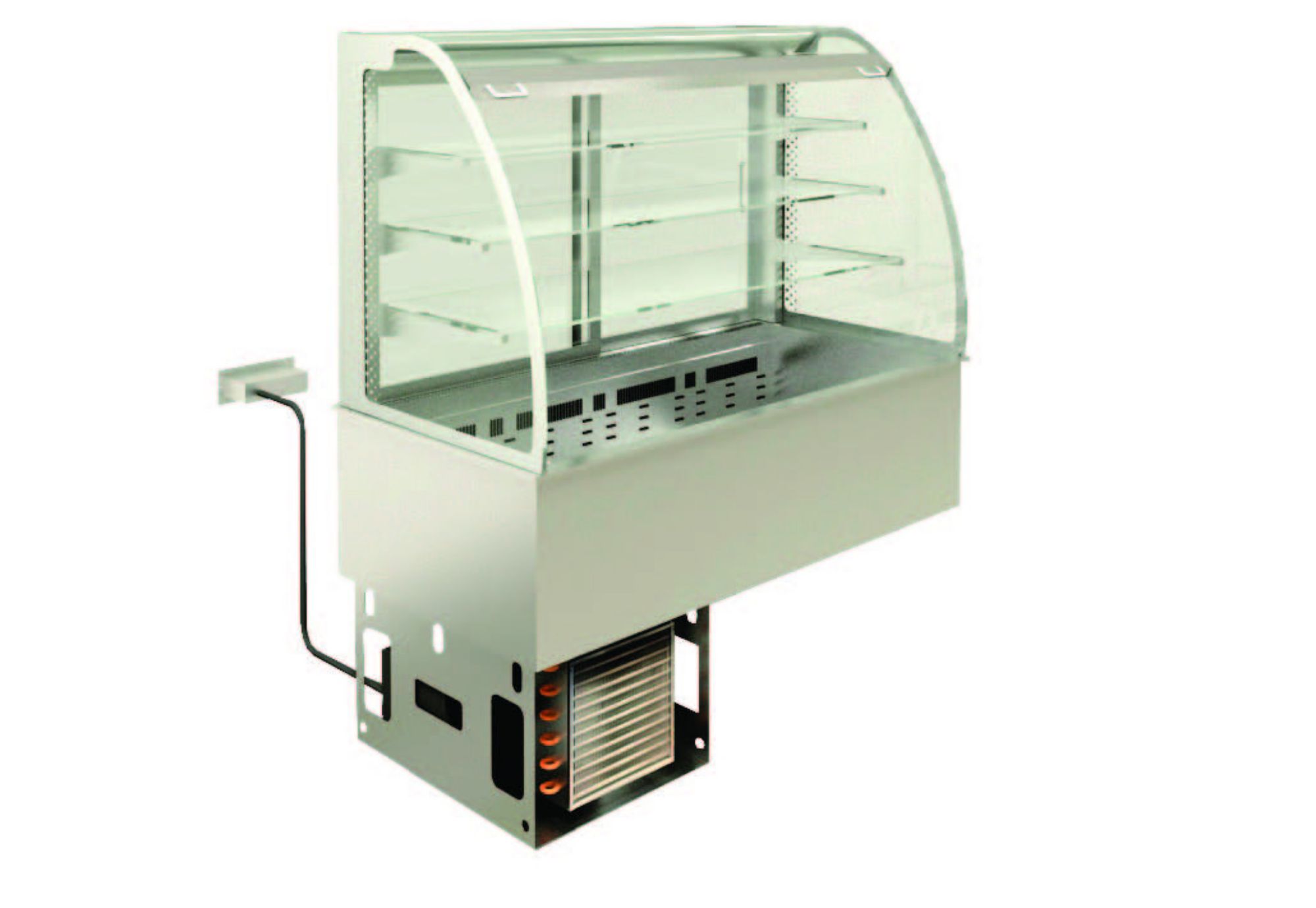 Picture of Emainox Elegance 8046534HC 4 x 1/1gn Grab & Go Drop In 3 tier Refrigerated display + Dolewell base