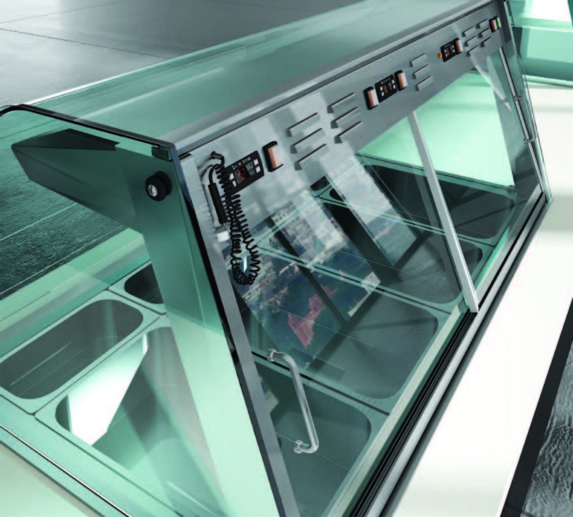 Picture of Emainox Mall 8046303QI - 5 Zone Drop In Heated Serve over display with humidity