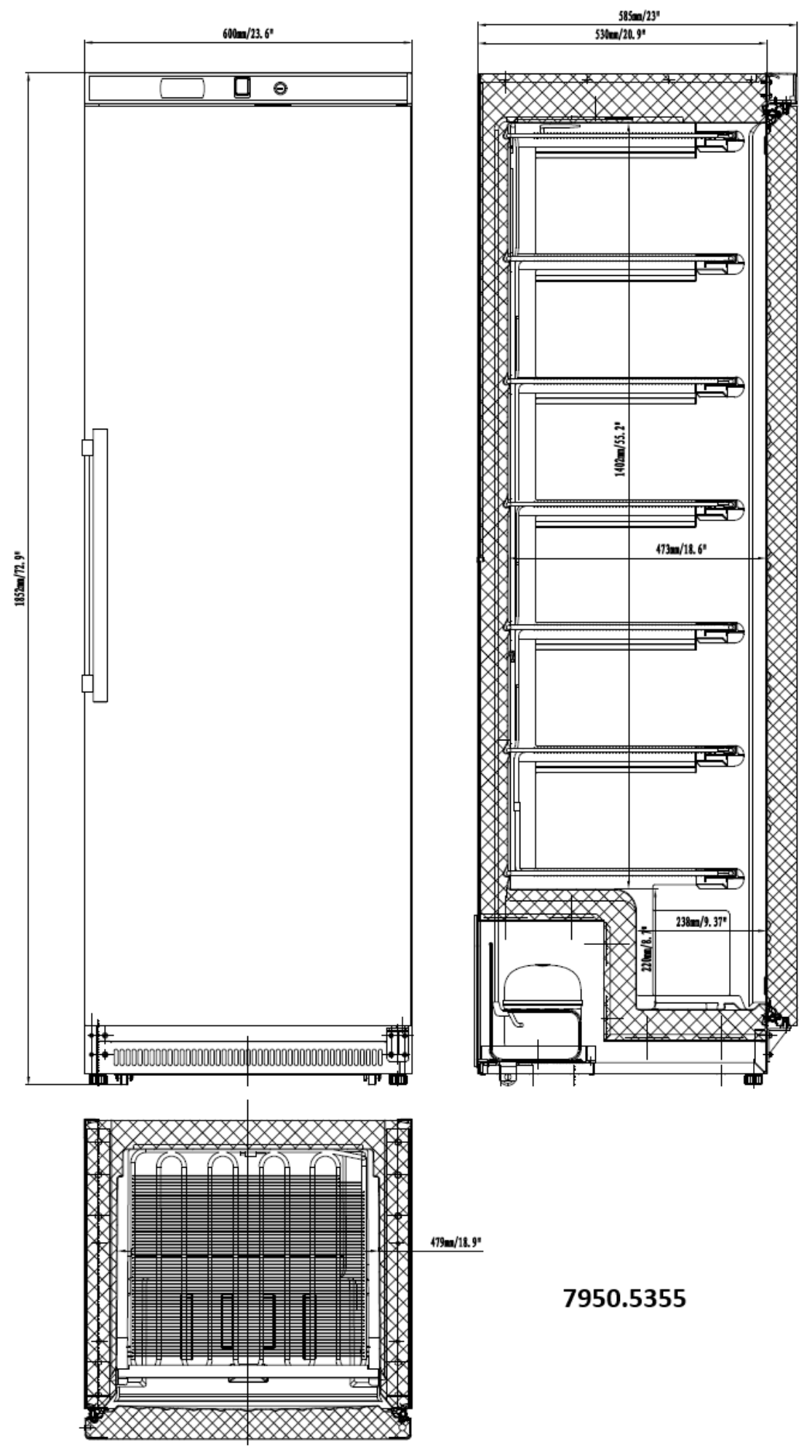 Picture of Combisteel White One-Door Freezer - 304 L