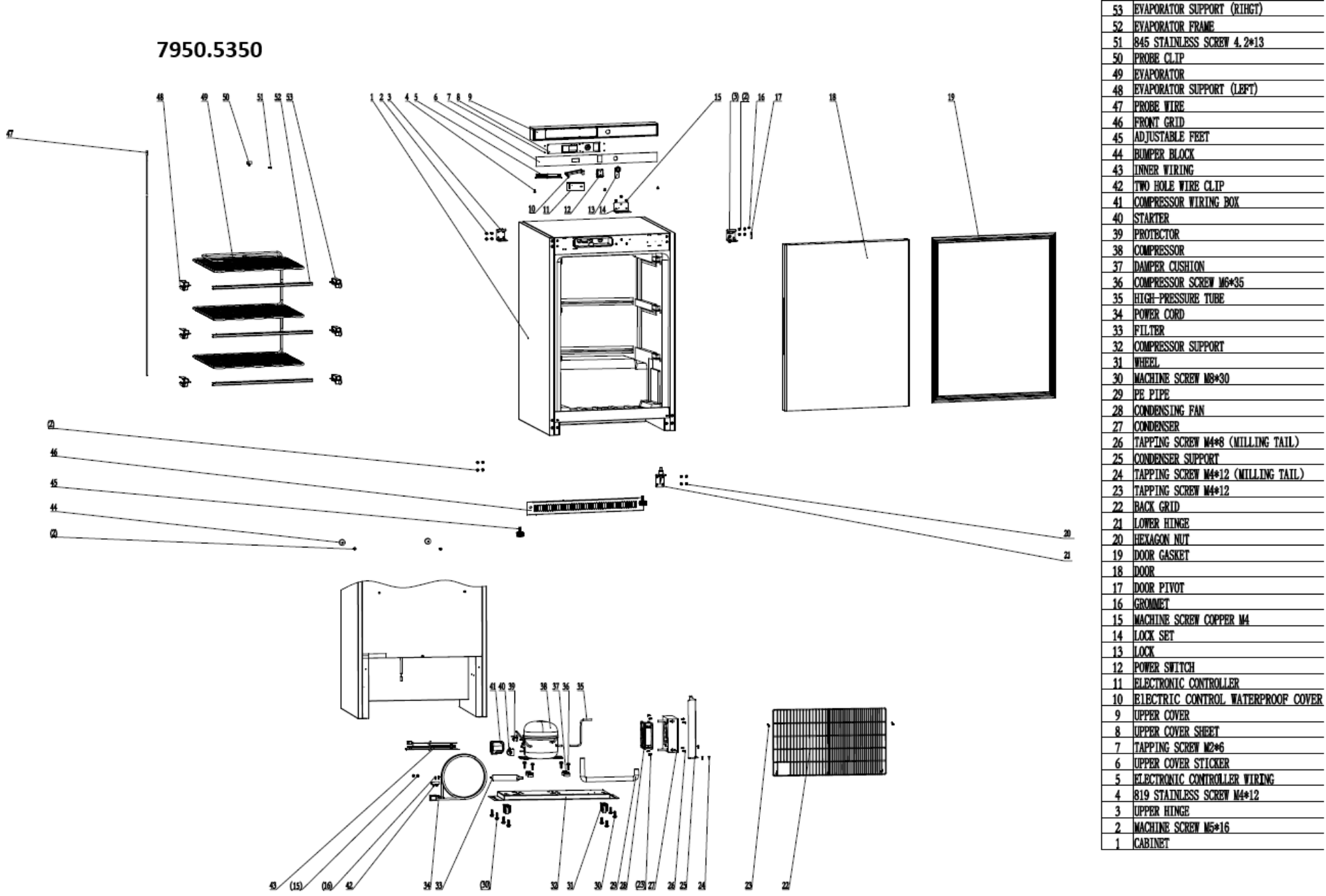 Picture of Combisteel Stainless Steel One-Door Freezer - 92 L