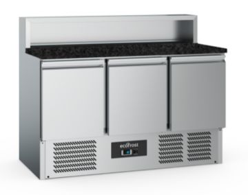 Picture of Ecofrost Three-Door Pizza Counter with 8 x 1/6 GN Top - 402 L