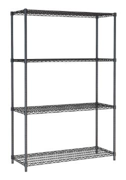 Picture of Combisteel Four-Level Black Powder-Coated Shelf Unit - 1200 mm