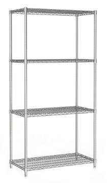 Picture of Combisteel Four-Level Chromed Steel Shelf Unit - 900 mm