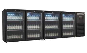 Picture of Combisteel Black 4-Door Backbar Cooler - 636 L