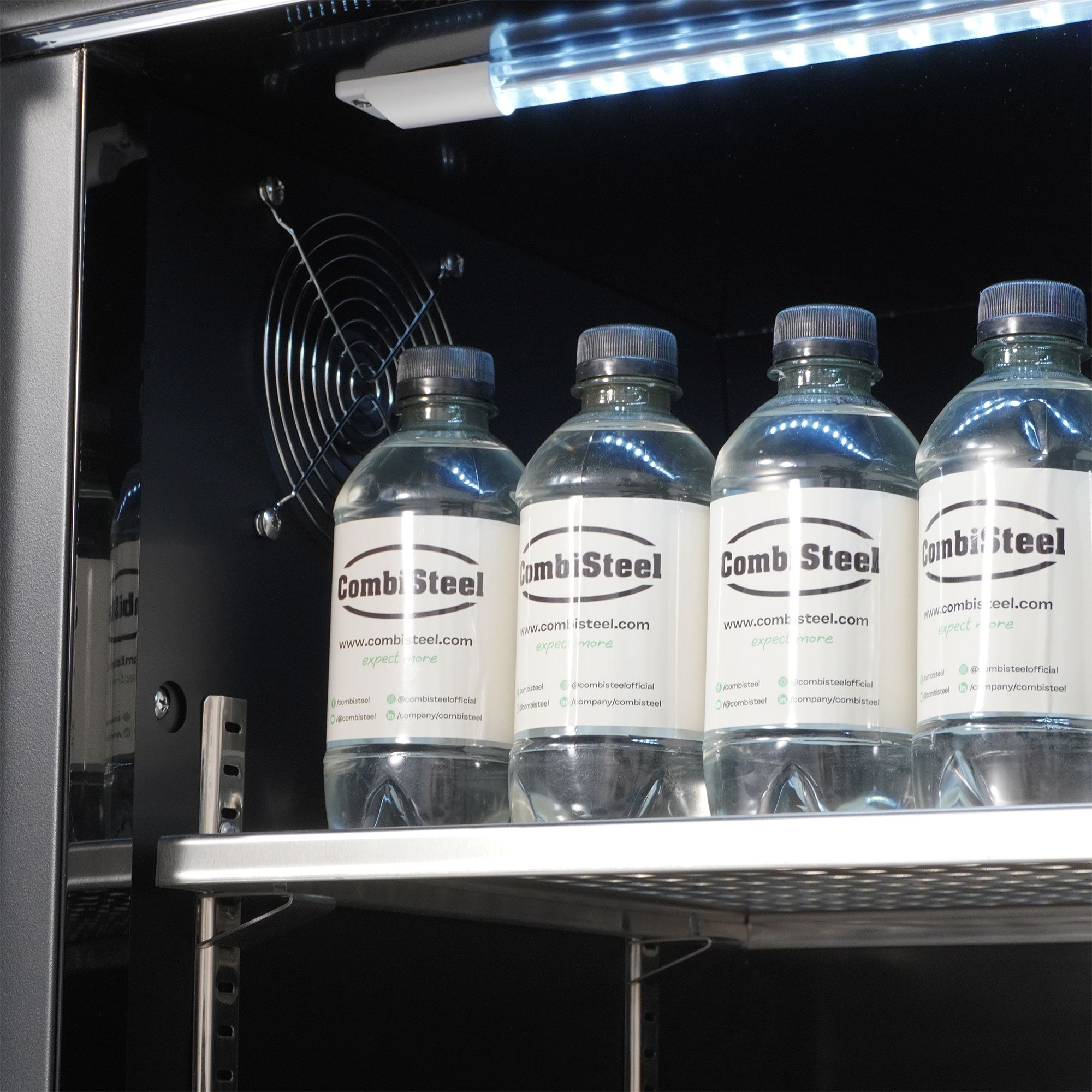 Picture of Combisteel Black 3-Door Backbar Cooler - 470 L