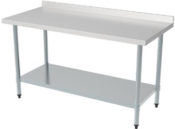 Picture of Combisteel 700 Worktable with Upstand and Bottom Shelf - 1600 mm