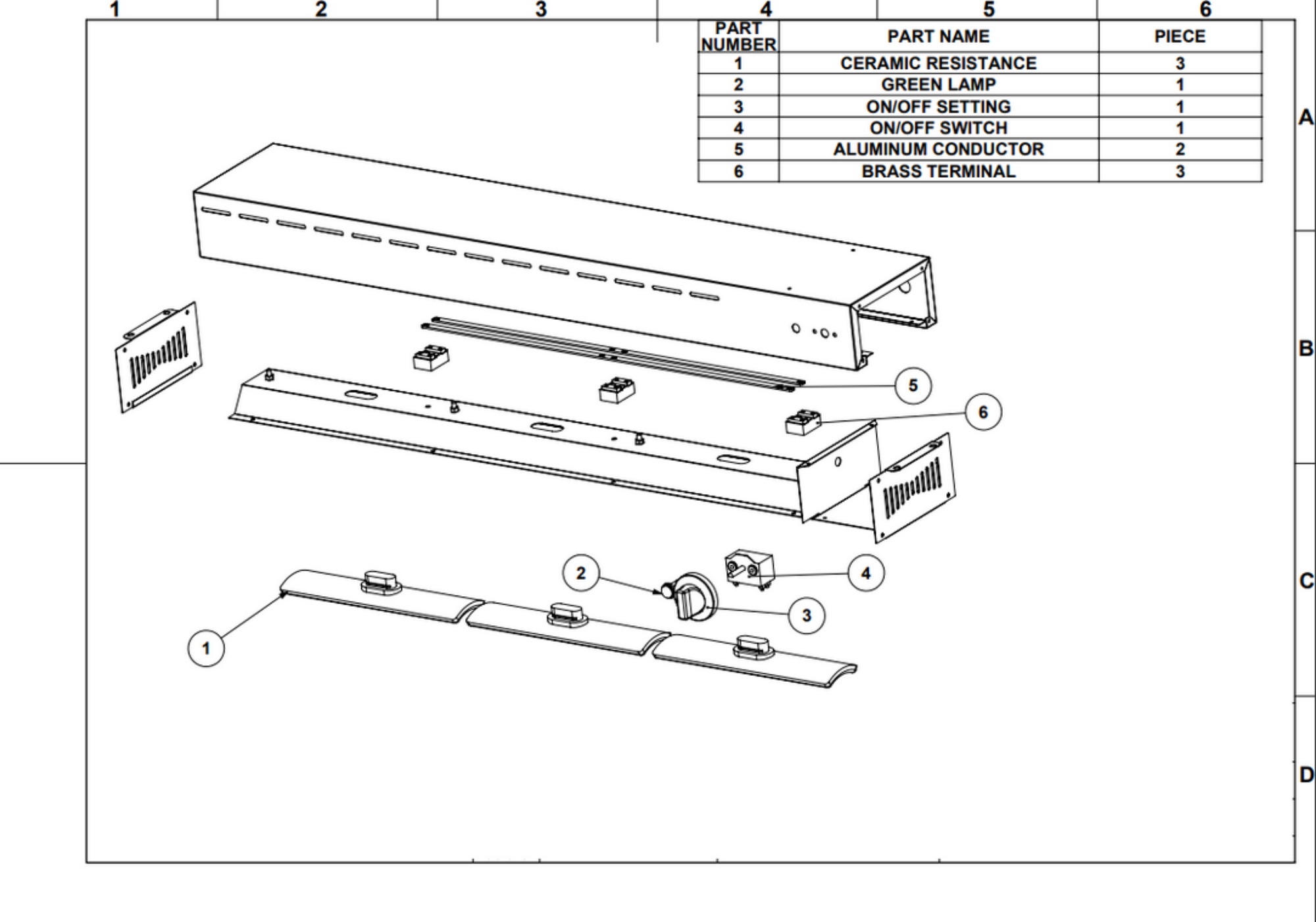 Picture of Combisteel Ceramic Overhead Warmer 1000 - 3 x 0.25 kW