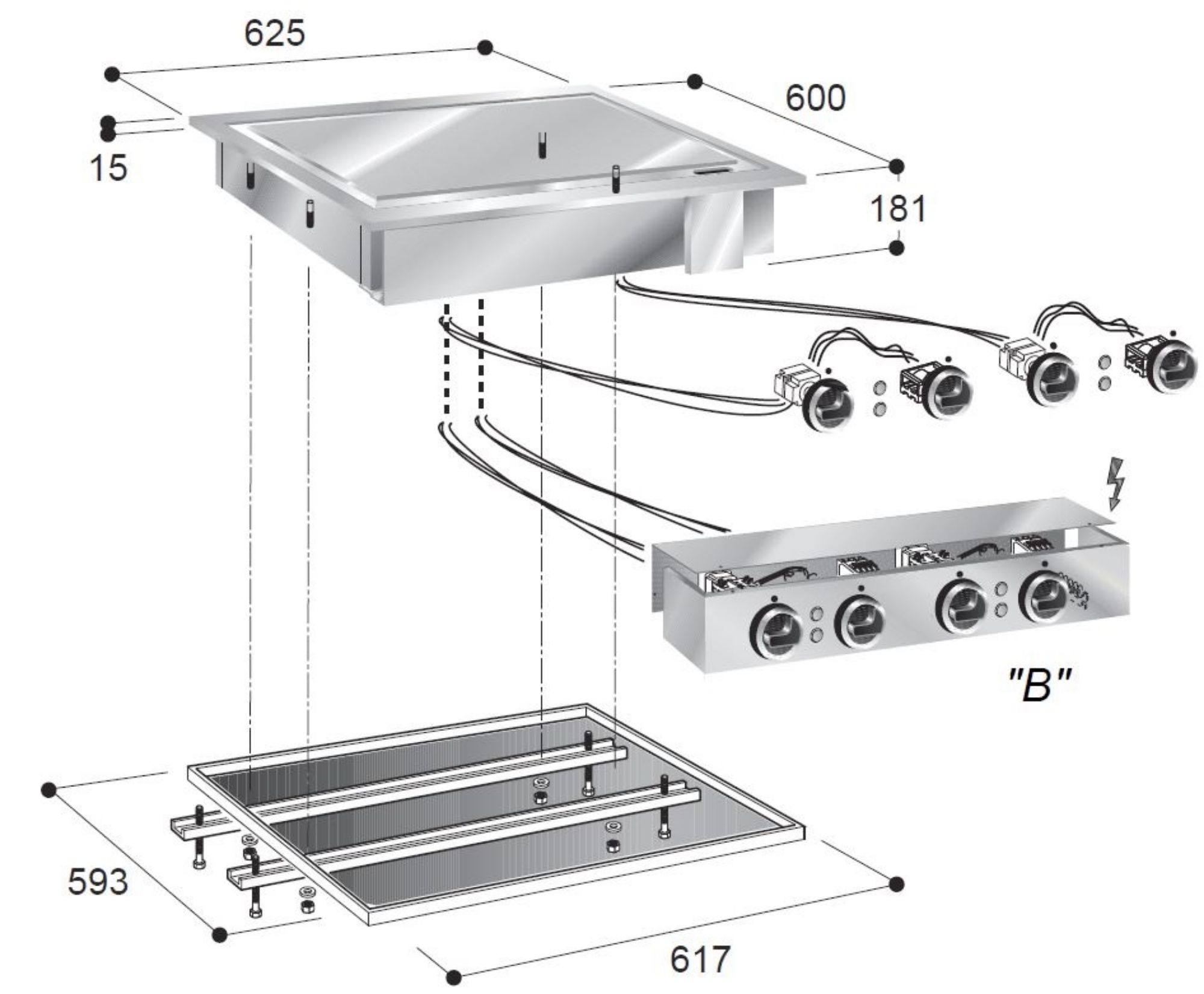 Picture of Combisteel Electric Chromed Smooth Fry Top - 7 kW