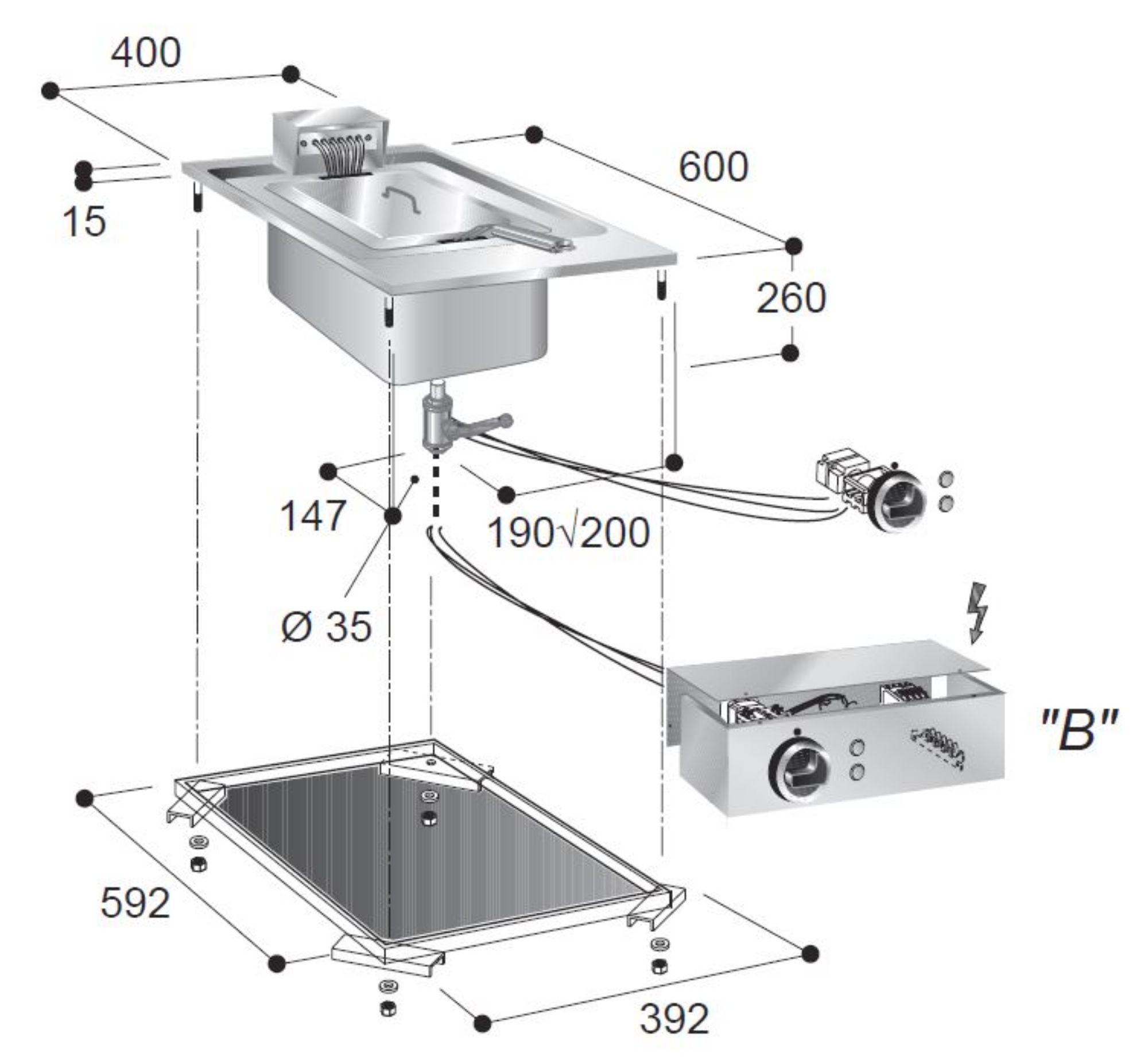 Picture of Combisteel Electric Fryer 1 x 10 L - 5.5 kW