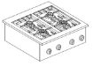 Picture of Combisteel Drop-In Four-Burner Gas Range - 18 kW