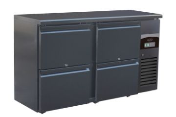Picture of Combisteel Black Bar Cooler with 4 Drawers - 350 L
