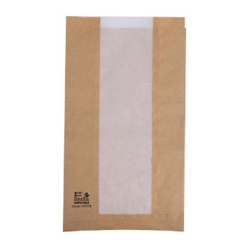 Picture of Fiesta Compostable Bread Bags with Glassine Window 320x180x40mm (1000 Pack)