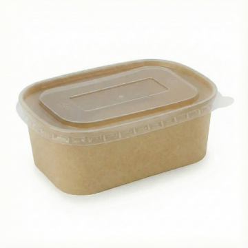 Picture of 1000ml Spiritpak Kraft Rectangular Cont & PP Lids (3x50's)