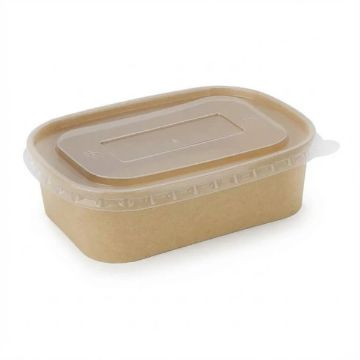 Picture of 500ml Spiritpak Kraft Rectangular Cont & PP Lids (3 x 50's)