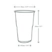 Picture of Vegware PLA Pint to Brim Cup UKCA/UKNI/CE-marked 96-Series (1000 Pack)