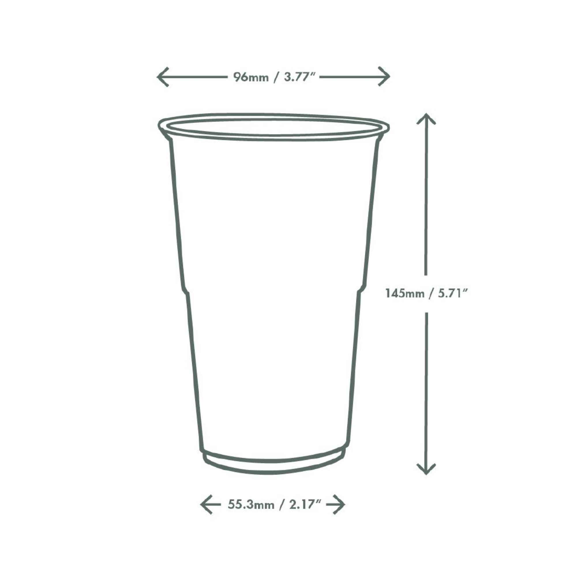 Picture of Vegware PLA Pint to Brim Cup UKCA/UKNI/CE-marked 96-Series (1000 Pack)