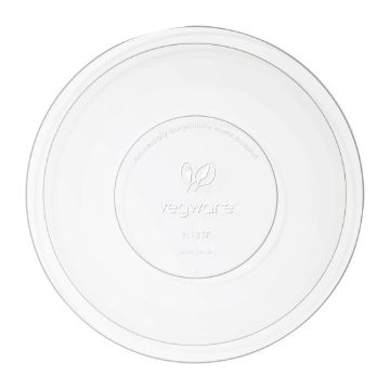 Picture of Vegware 185-Series Compostable Bon Appetit Wide Bowl PLA Flat Lid (300 Pack)