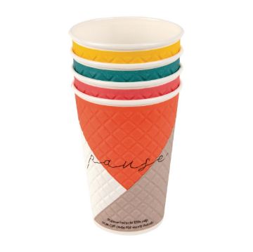 Picture of Huhtamaki Pause Disposable Coffee Cups Double Wall 455ml (620 Pack)