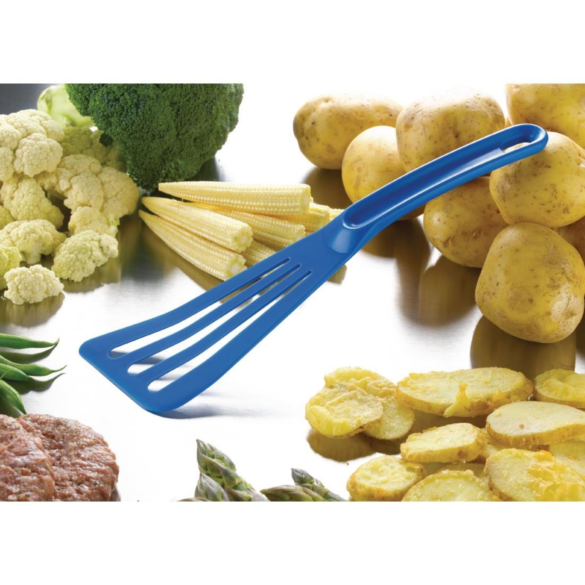 Picture of Matfer Bourgeat Pelton Exoglass Spatula 30cm Blue