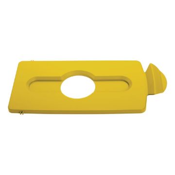 Picture of Rubbermaid Slim Jim Lid Bottles and Cans Yellow